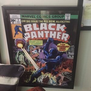Framed picture of the movie black panther